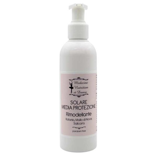 Crema Solare Rimodellante Viso e Corpo Protezione Media 200 ml linea corpo e capelli